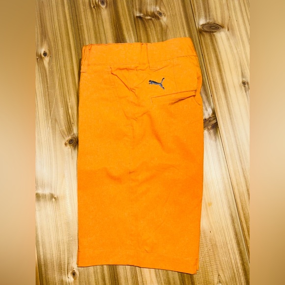 PUMA Boys Golf Shorts Size Small 7/8 in Orange - Picture 6 of 8